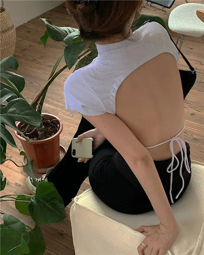 Title 4, Irregular Backless Curto Slim Sexy Hot Girl Nov...