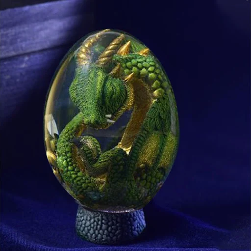 Title 7, Lava Dragon Egg Desktop Decoration Dinosaur Egg...