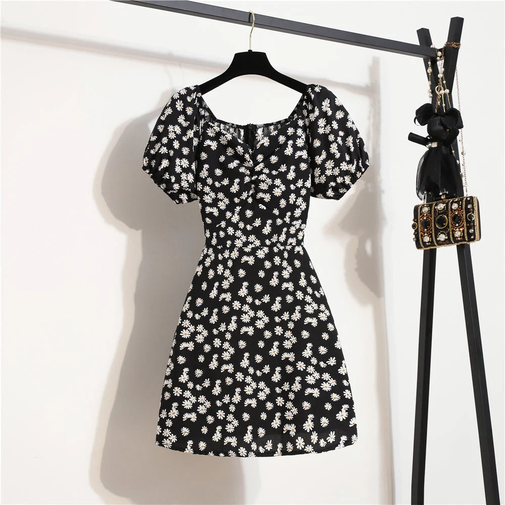 Title 6, Summer Puff Sleeve Waist Slimming Small Elegant...