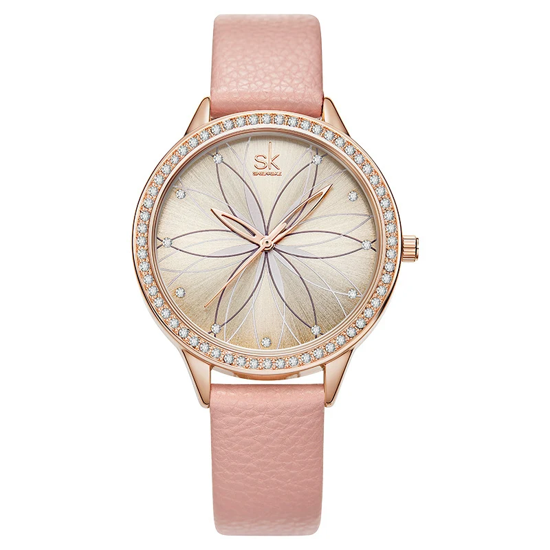 Dezembro Novo Creative Petal Watch Belt Quartz Lady Watch — foto 2