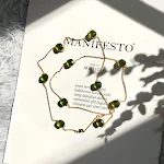 Nova corrente de suéter longa com cristais coloridos estilo joia. Um colar perfeito para adicionar um toque de brilho e sofisticação ao seu visual. — foto 5