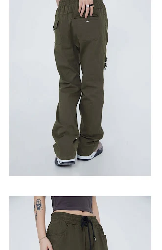 Title 2, Pantaloni cargo giapponesi retrò con tasche mul...