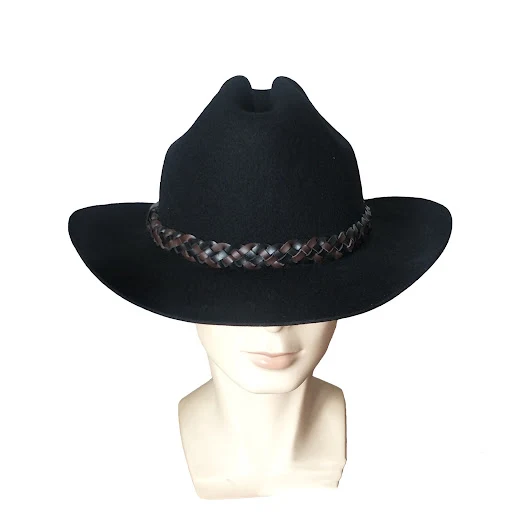 Title 7, Wool Western Cowboy Hat with Belt, Top Hat, Jaz...