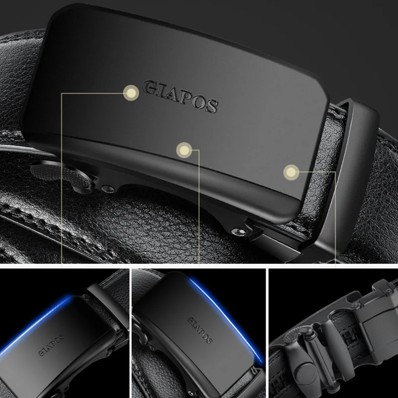 Title 4, Automatic belt buckle with real belt for the pe...