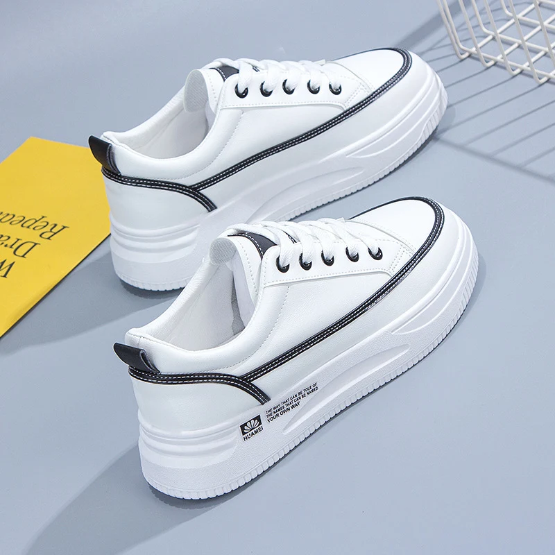 Tênis Plataforma Estudantes Outono Versão Coreana. Calçado running ideal para estudantes. Conforto, estilo e design moderno para uso diário. — foto 3