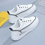 Tênis Plataforma Estudantes Outono Versão Coreana. Calçado running ideal para estudantes. Conforto, estilo e design moderno para uso diário. — foto 3