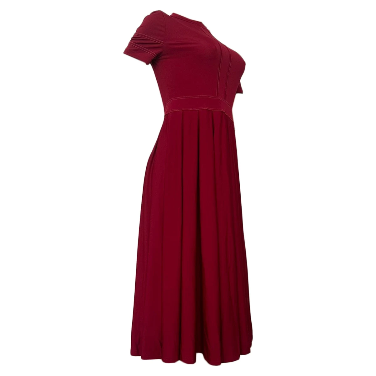 Title 4, Womens Elegant Stitching Ruffle A- Line Dress