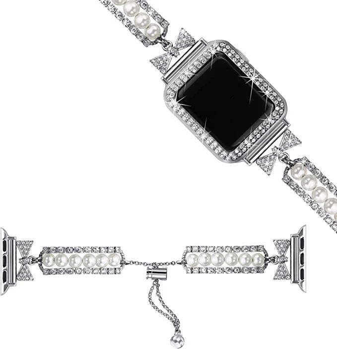 Title 7, Smart Watch Pearl Bracelet Band Elevate your sm...