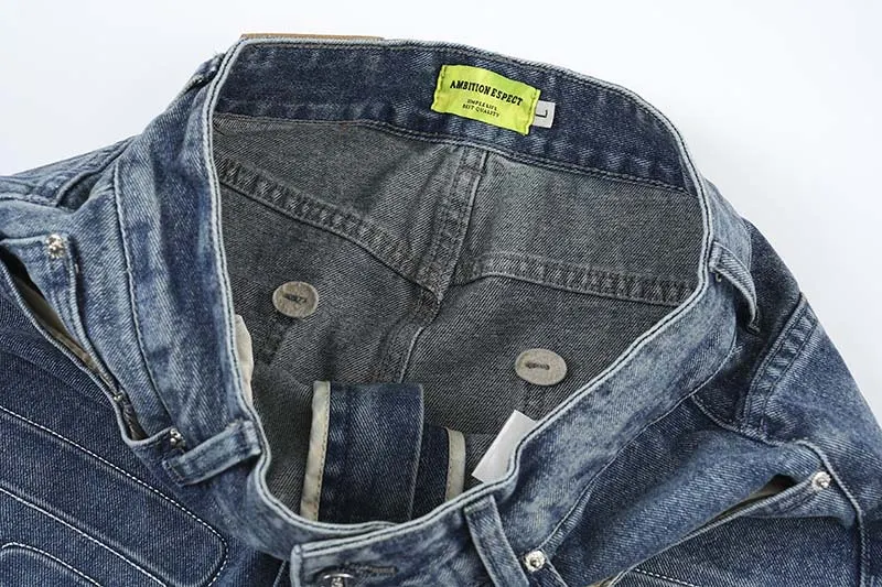 Men's American-Style Retro Street Washed Wide-Leg Jeans. Comfortable and stylish streetwear for a relaxed, on-trend ever — photo 21