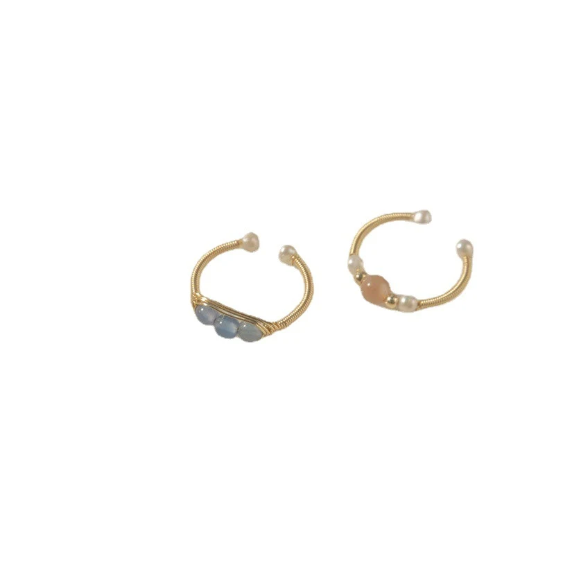 Anel Feminino de Design DIY com Aquamarina Natural Ornamento Crie seu Anel Exclusivo Jóia Personalizável Artesanal — foto 2