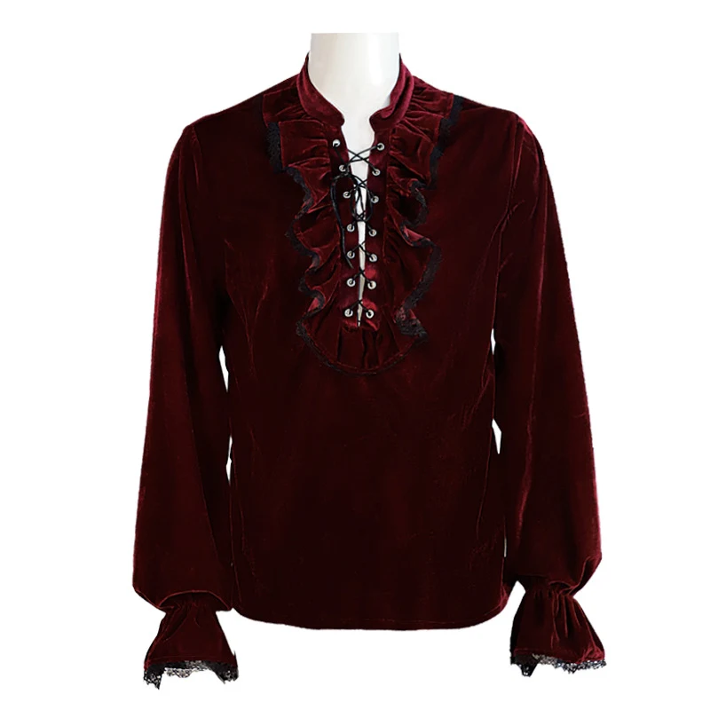 Title 11, Medieval Gothic Style Loose Dress Velvet Materi...