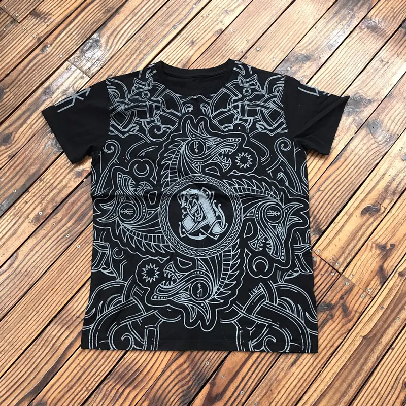 Rock Gothic Punk Heren T-shirt Ronde Hals Korte Mouw Stijlvol Design Comfortabel Perfect voor een Rebelse Look Zeg je eigen Mode met deze Tee — foto 5