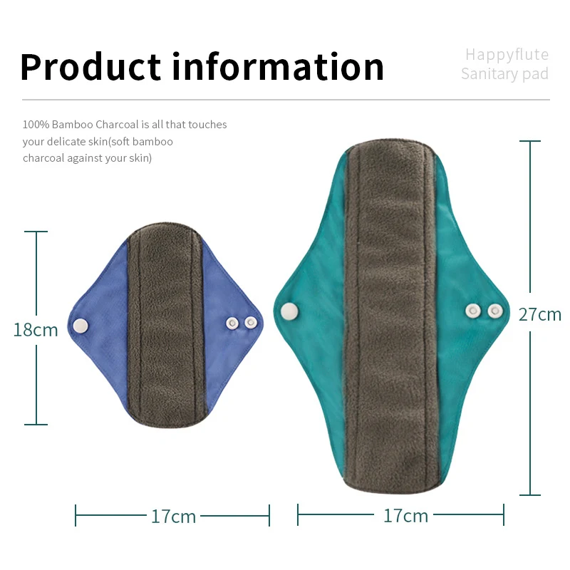 Title 3, Bamboo Charcoal Fiber Washable Sanitary Pad for...