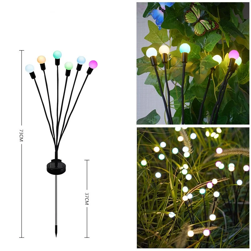 Title 8, LED Pneumatic Firefly Ground Plug-in Lamp Illum...