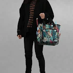Bolsa de carrinho de lã multifuncional com impressão simples para moda doméstica, ideal para passeios, leve e estilosa. — foto 6