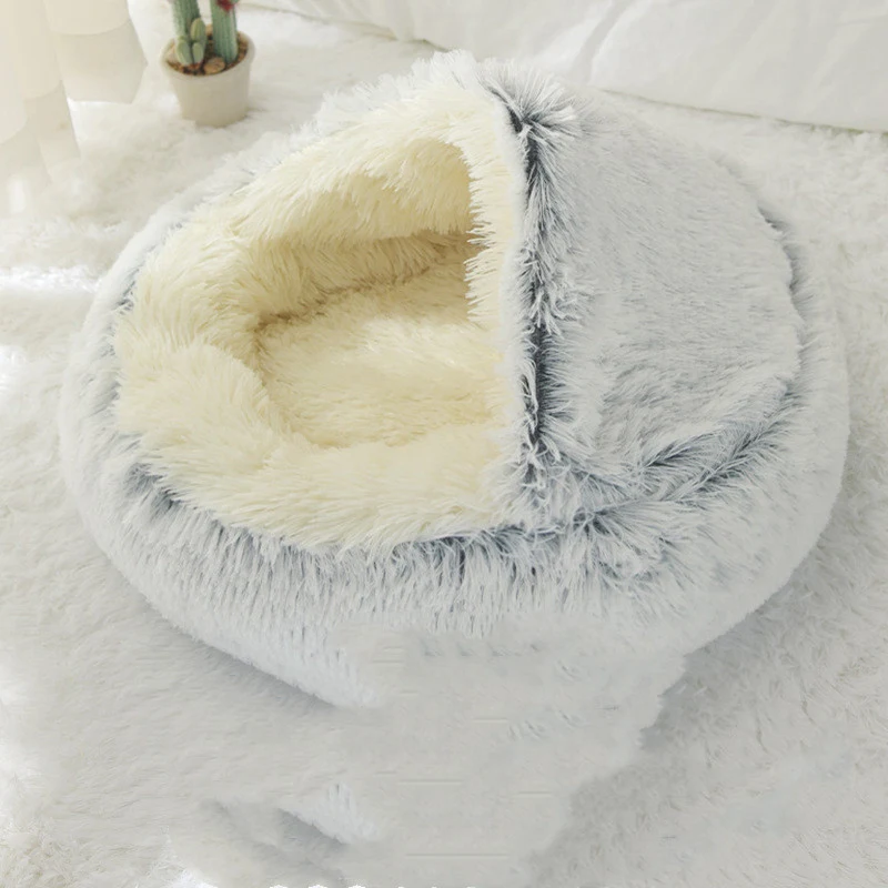 Crystal velvet warm round half-pack cat litter provides exceptional comfort and warmth for your feline friend while ensu — photo 14