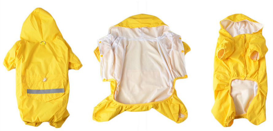 Title 6, Four legged waterproof pet poncho Keeps your do...