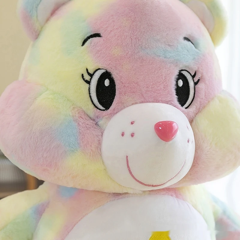 Urso de Pelúcia Colorido com Expressões Ursinho Arco-Íris Macio e Divertido, um brinquedo adorável para abraçar e colecionar. — foto 5