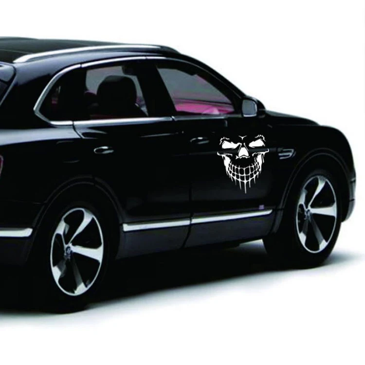 Title 5, Reflective Skull Head Car Sticker for Hood and ...