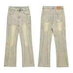 RO Style heren patchwork cargo jeans met wijde pijpen, casual look, comfortabele pasvorm, duurzaam materiaal, perfect voor een trendy en relaxte stijl. — foto 4
