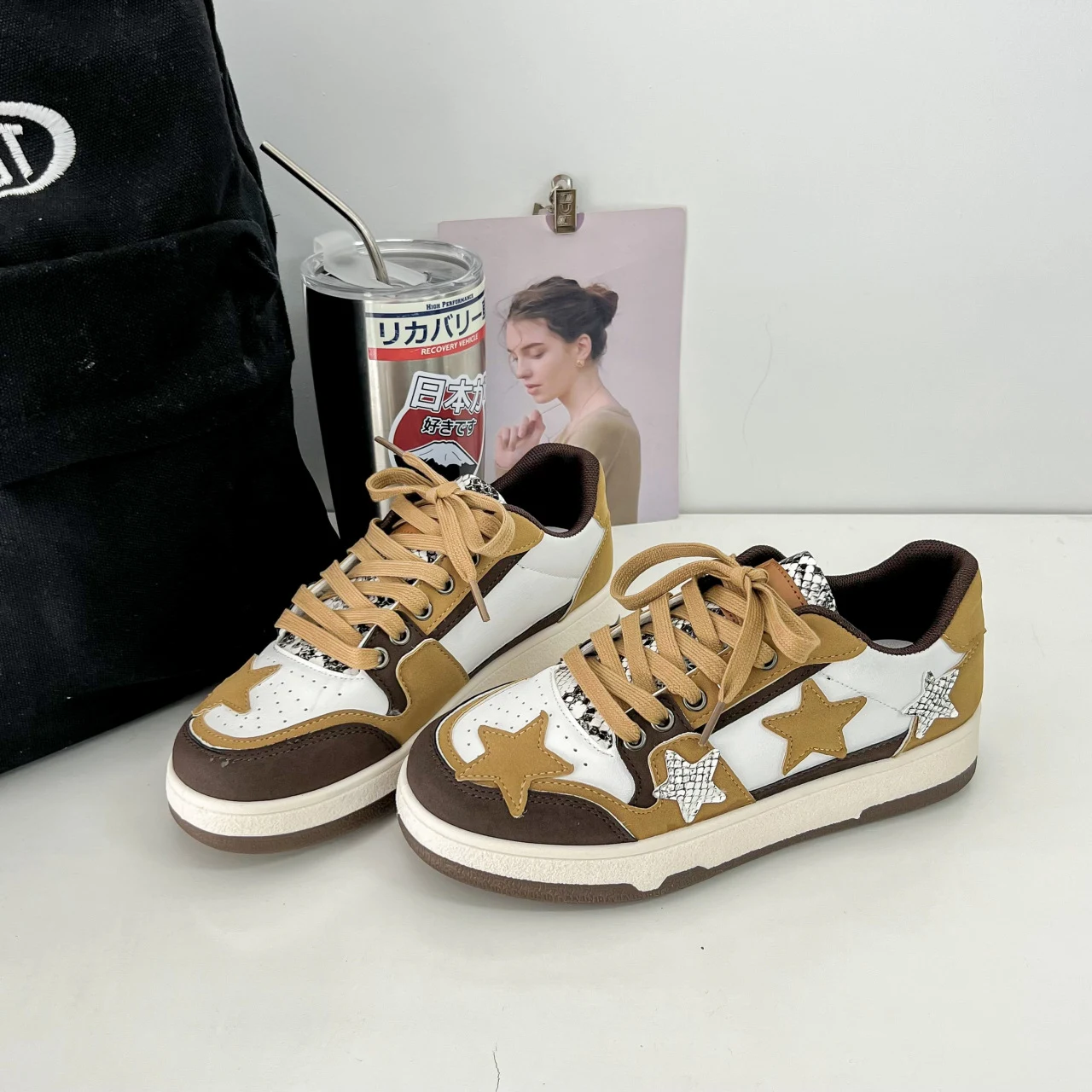 Artistic Style Casual Star Pattern Sneakers Spring and Autumn Series, Comfortable and Stylish Footwear for Everyday Wear — photo 1