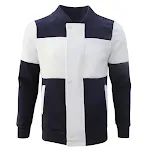 Pure Color Fashion Plaid Men's Zipper Stitching Jacket for a stylish and comfortable look. This versatile jacket is perf — photo 2