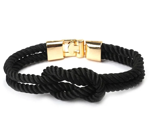 Title 6, Pulseira para casal Truelove Knot com alça tran...