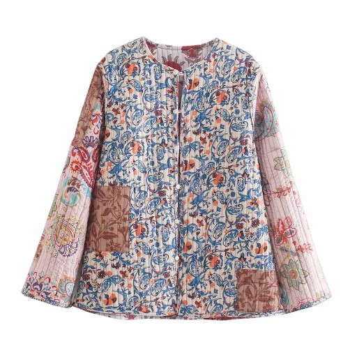 Title 6, Vintage Reversible Printed Quilted Thin Cotton ...