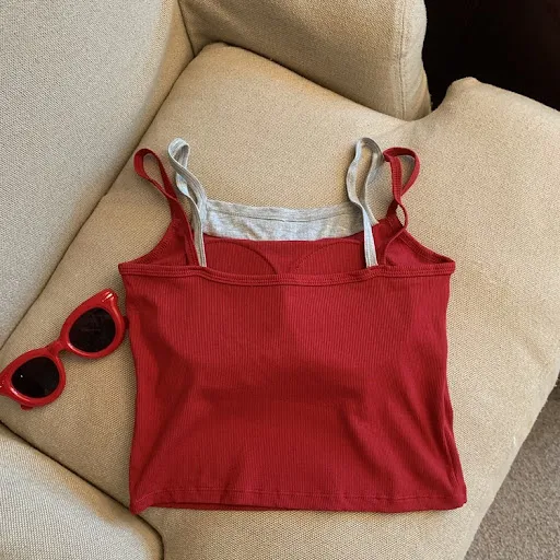 Title 16, New Pure Hot Girl Fake Two Pieces Beauty Back S...