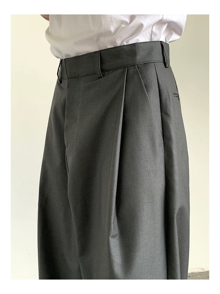 Gray Tears Design Sense Male Baggy Straight Trousers. Comfortable, stylish trousers for men, offering a relaxed fit and — photo 15