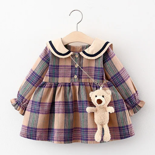 Title 3, Vestido de manga longa para bebê menina primave...