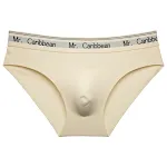 Slip da uomo sportivo a vita media con lettere, morbido, spazzolato e pesante, con pouch 3D, underwear monopezzo — foto 2