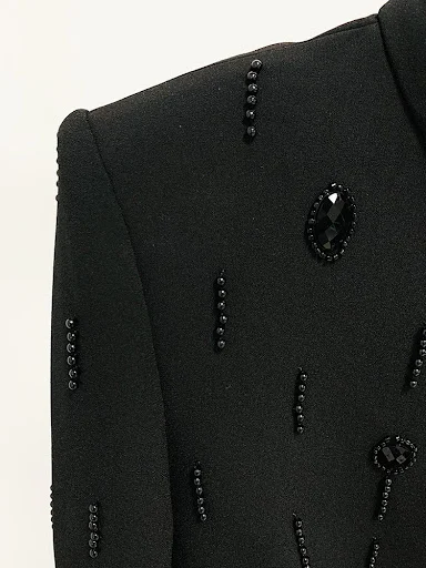 Title 14, Conjunto de Vestido Curto com Incrustações de D...