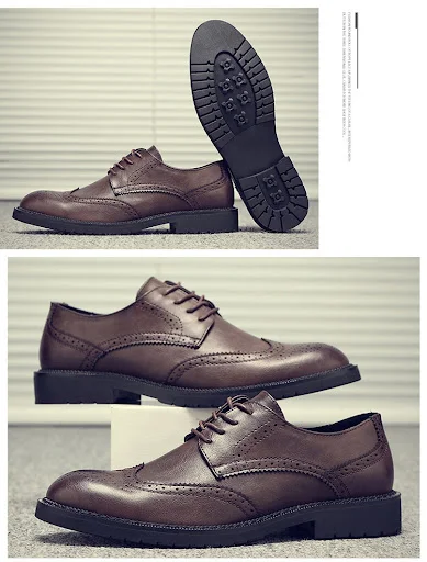 Title 24, Zapatos de cuero para hombre de talla grande. C...