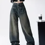 Pantalones anchos de cintura alta efecto adelgazante, corte holgado, para un look moderno y cómodo. Perfectos para cualquier ocasión. — foto 2