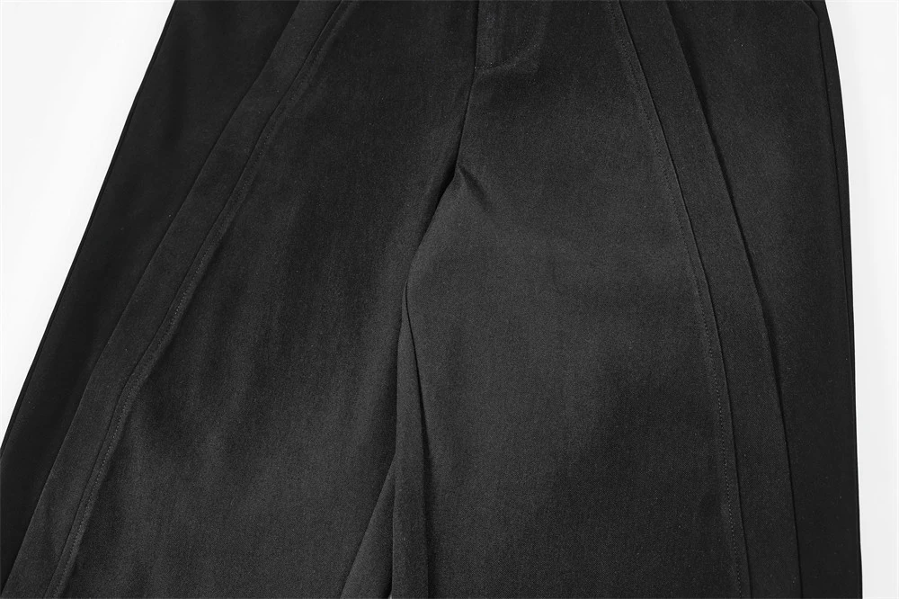 Title 10, Mens Casual Solid Color Stitching Wide-leg Pan...