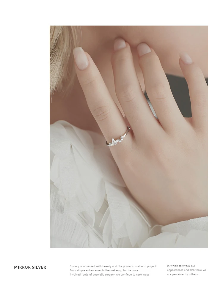 Anel banhado a prata borboleta fino de articulação — Delicadeza e charme em cada detalhe. Um toque de elegância para um visual único e sofisticado. — foto 8