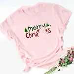 Christmas Santa Elk T-Shirt Couple Short Sleeve — photo 7