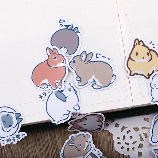 Title 2, Fashion Rabbit Childrens Decorative Stickers b...