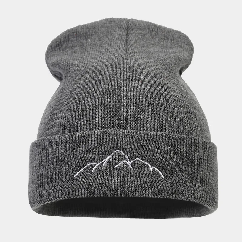 Title 12, Gorro Beanie de Manga com Bordado, Moda Externa...