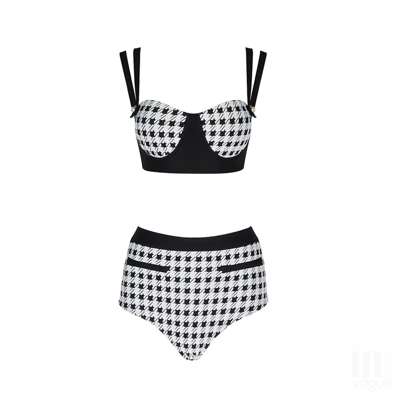 Push Up Split Slim Bandage Bikini voor een slank silhouet. Liftend effect, figuurcorrigerend en sexy. Ideaal voor strand of zwembad. — foto 23