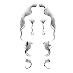 Adesivos de Peruca com Franja e Costeletas Maquiagem para Palco e Festas Estilo Instantâneo Aplicação Fácil Cabelo Deslumbrante — foto 7
