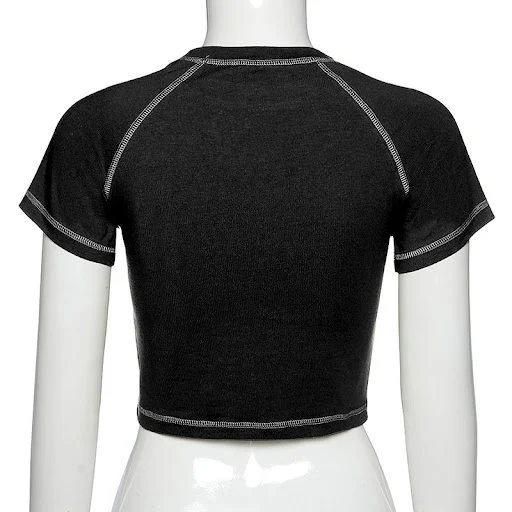 Title 7, Womens Summer Short Sleeve Round Neck Slim Fit...