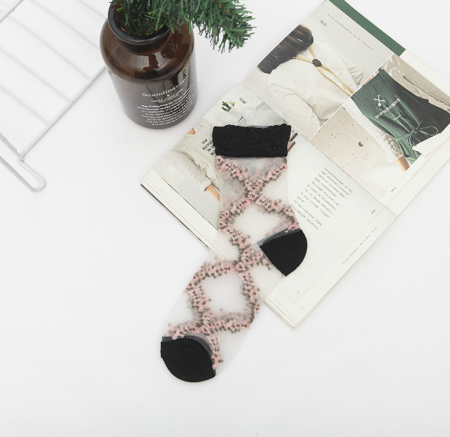 Title 6, Korean Thin Glass Stockings Transparent Crystal...