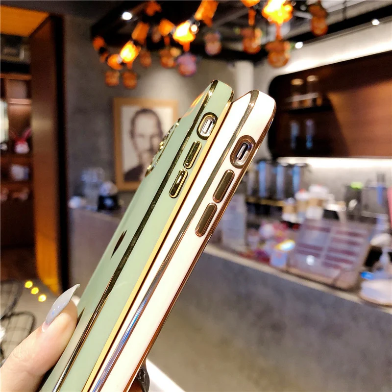 Title 7, Straight Edge Phone Case with Solid Color Elect...