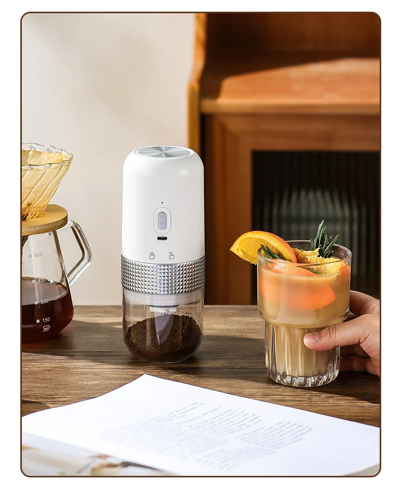 Title 7, Electric Coffee Bean Grinder USB Charging Mini ...