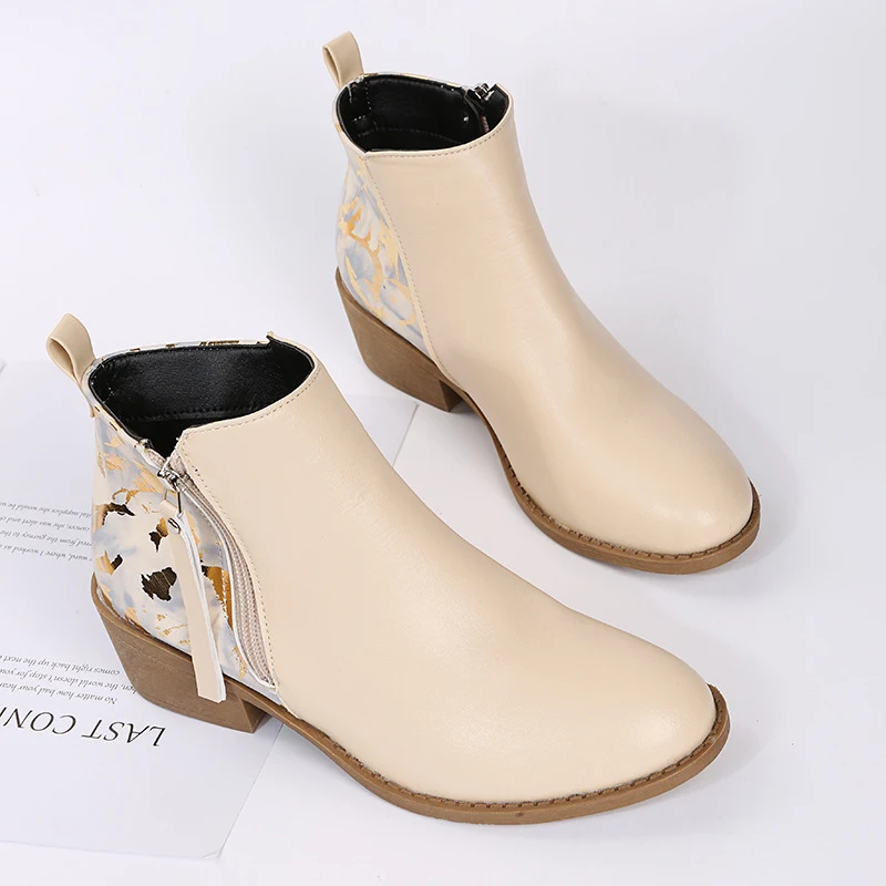 Botas femininas de couro com zíper e bico fino, estilo britânico grande, perfeitas para um visual elegante e moderno. — foto 5