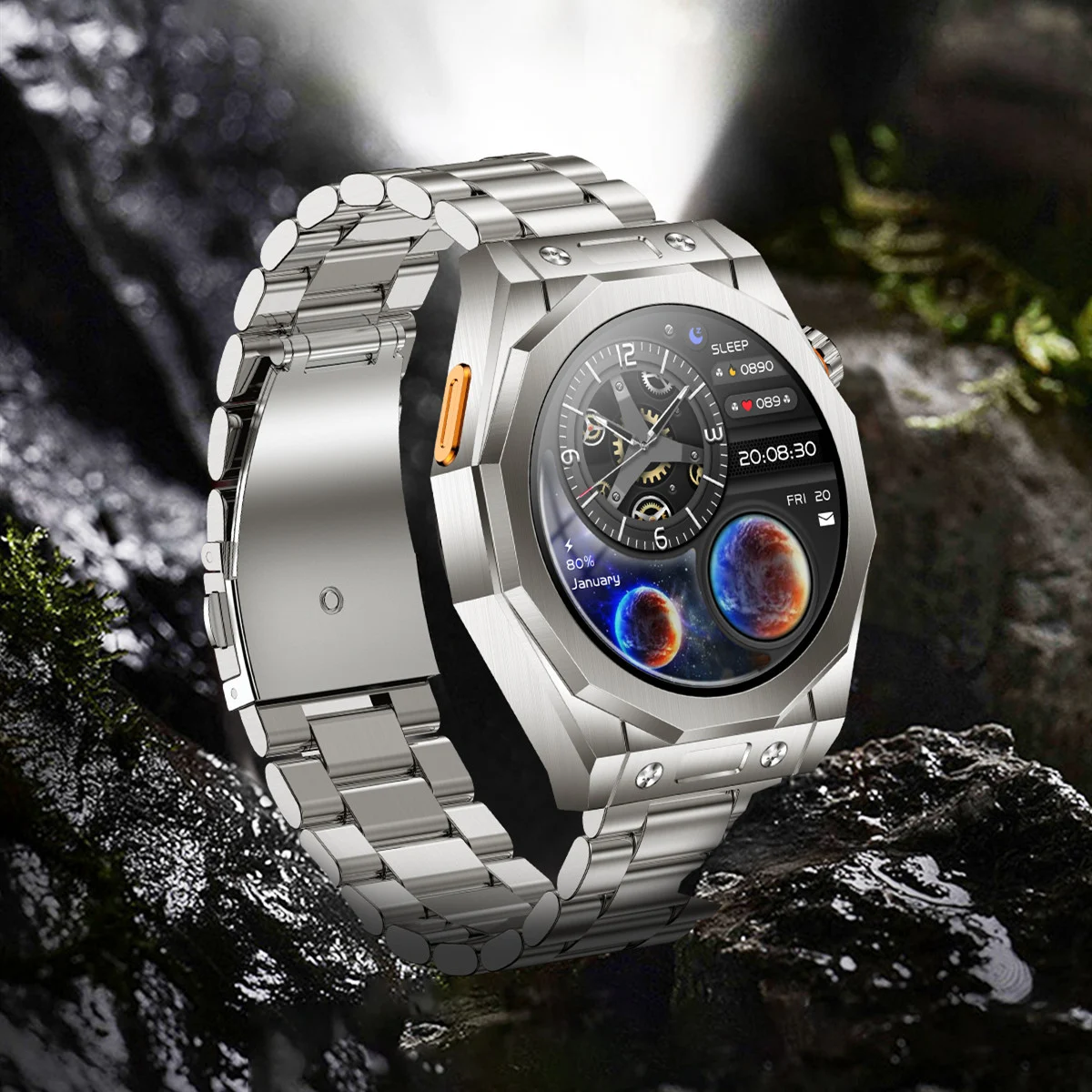 Smartwatch com frequência cardíaca genuína NFC três pulseiras pulseira esportiva de qualidade para monitoramento completo da sua saúde e atividades. — foto 1