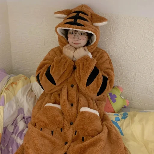 Title 1, Womens Little Tiger Flannel Pajamas