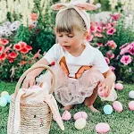 Bolsa de palha de coelho de orelhas grandes para crianças, adereços e decoração. Ideal para levar pequenos objetos e dar um toque fofo e divertido. — foto 2